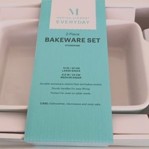 2 Piece Martha Stewart Stoneware Bake Set